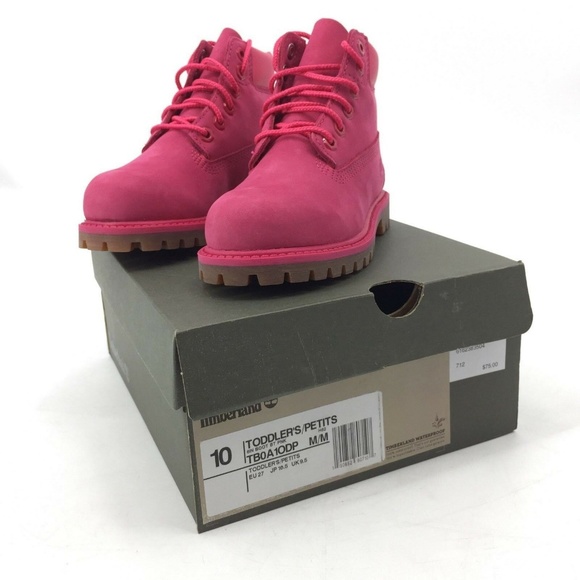 Timberland Toddler Girls Boots Pink Sz 10 NWB - Picture 8 of 8